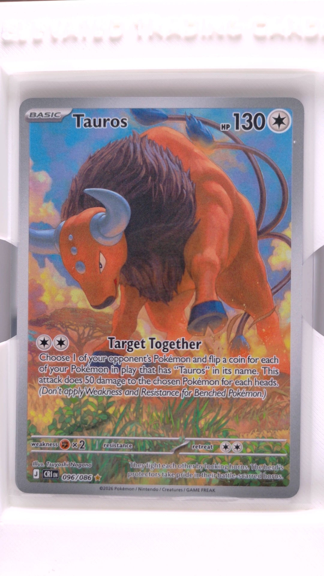 #96 Tauros Illustration Rare - front