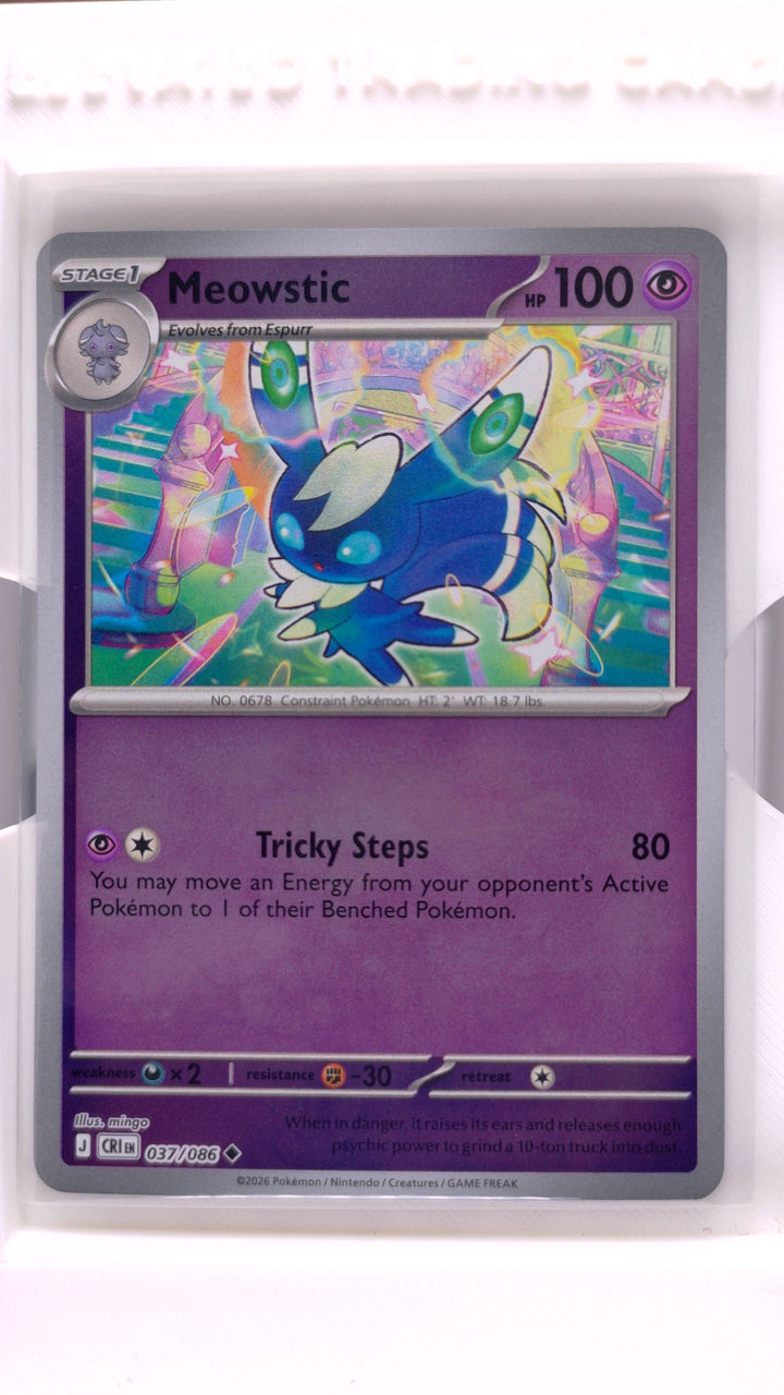 Pokémon: Mega Evolution — Chaos Rising Meowstic #037/086 Uncommon Reverse Holo — Front