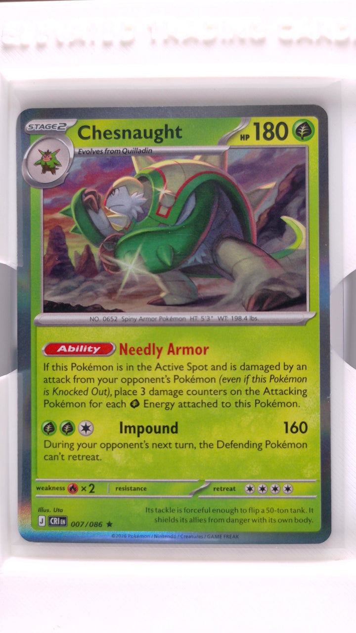 Pokémon: Mega Evolution — Chaos Rising Chesnaught #007/086 Rare Holo — Front