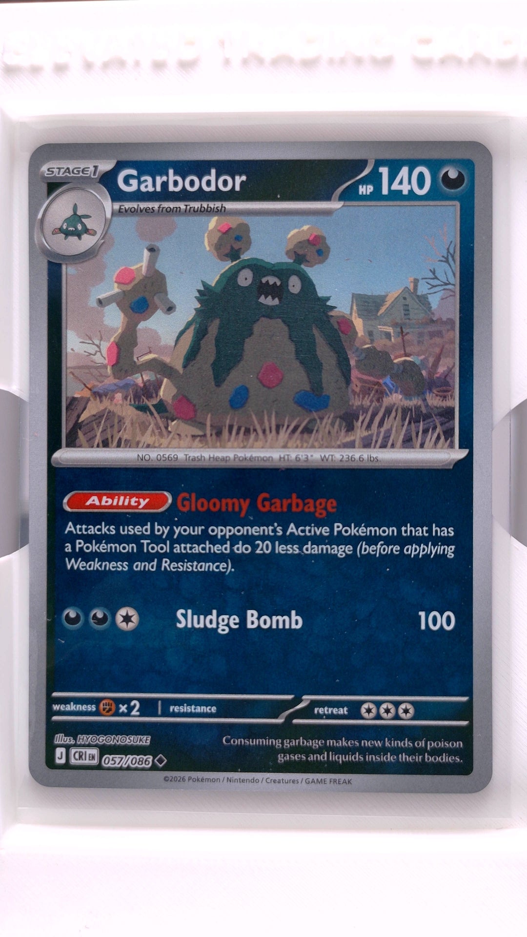 #57 Garbodor Reverse Holo Uncommon - front