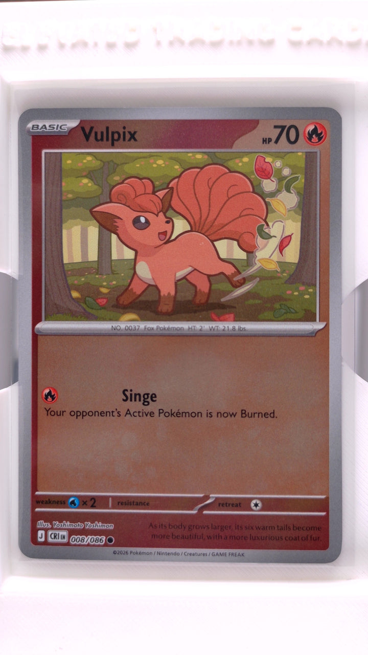 Pokémon: Mega Evolution — Chaos Rising Vulpix #008/086 Common Reverse Holo — Front