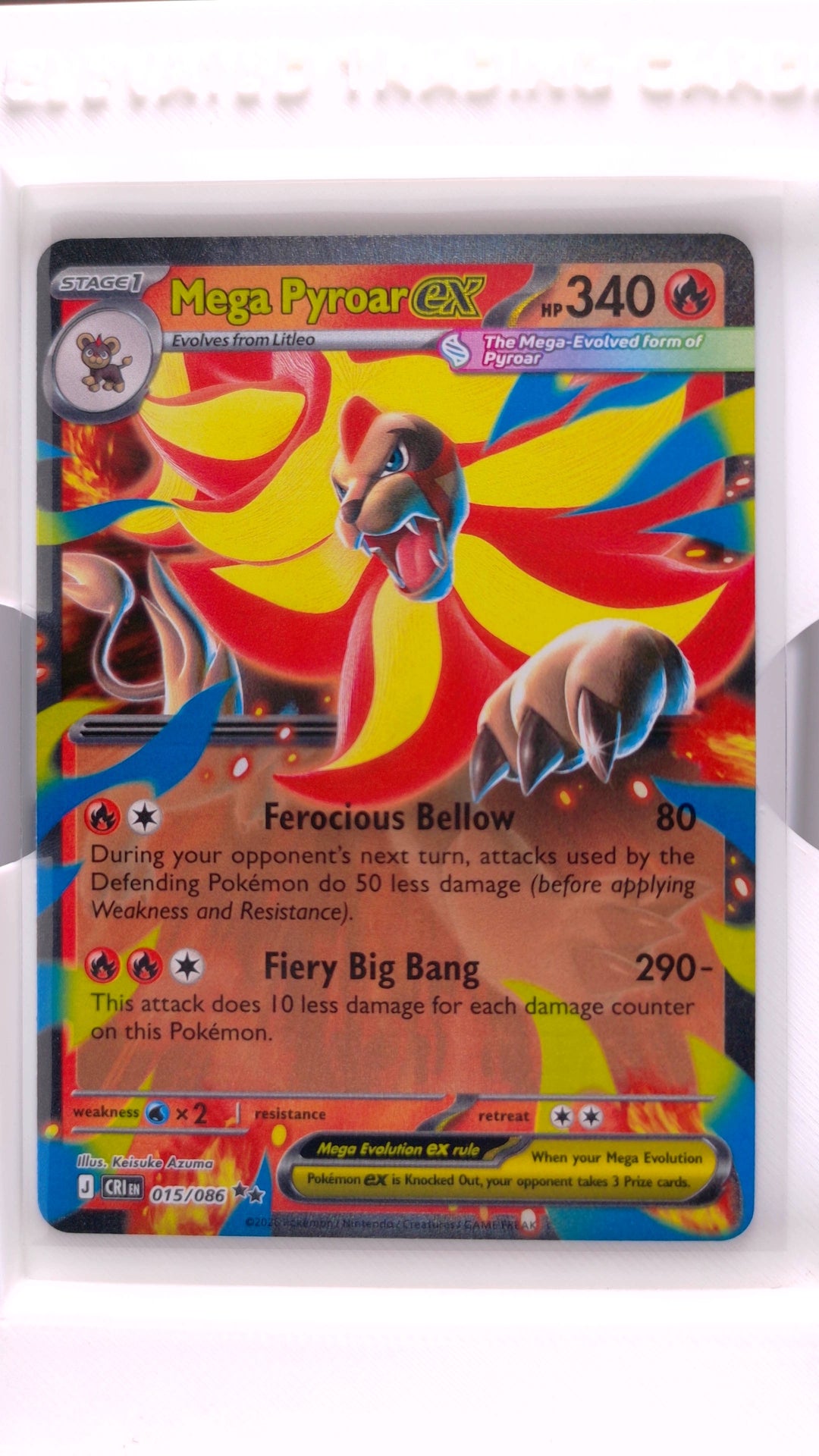 #15 Mega Pyroar ex Double Rare - front