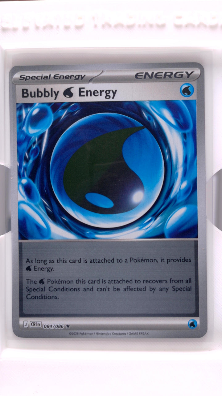 Pokémon: Mega Evolution — Chaos Rising Bubbly Water Energy #084/086 Rare Reverse Holo — Front