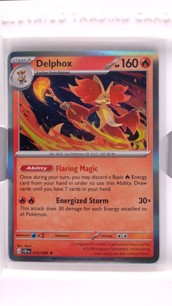 Pokémon: Mega Evolution — Chaos Rising Delphox #013/086 Rare Holo — Front