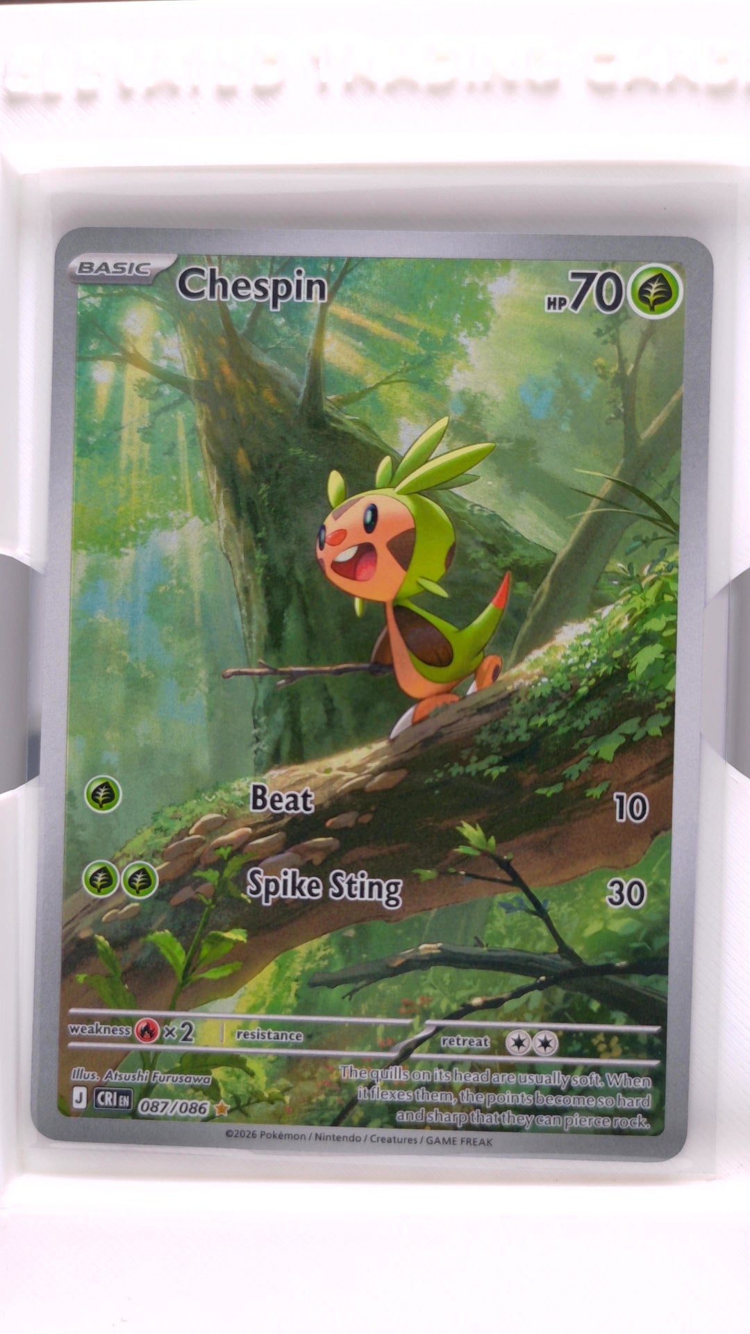 #87 Chespin Illustration Rare - front