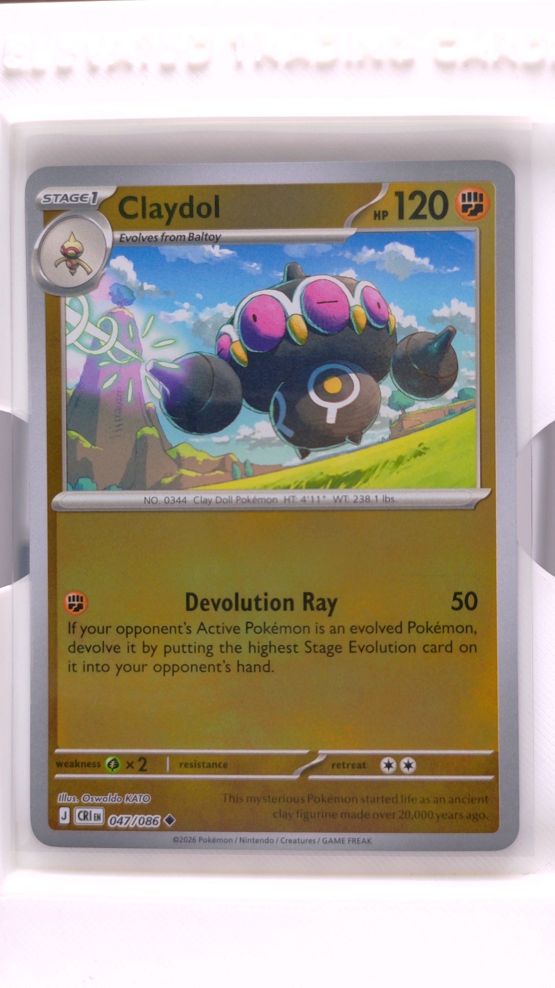 #47 Claydol Reverse Holo Uncommon - front