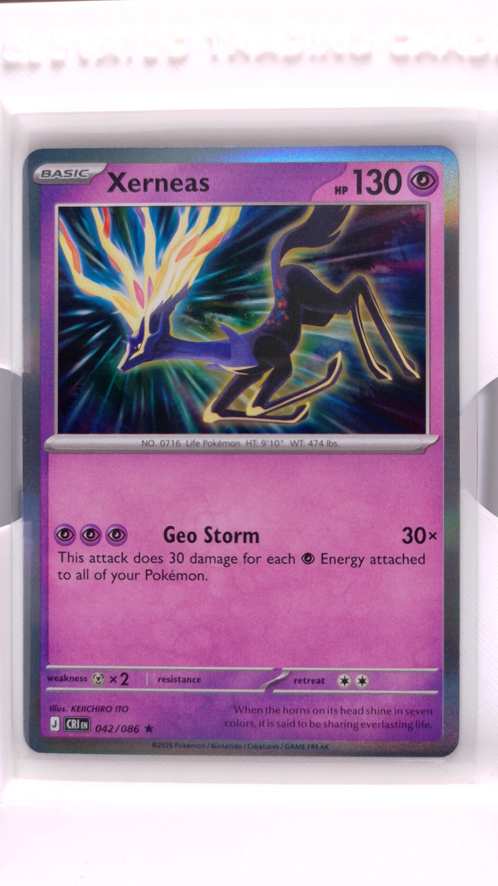 Pokémon: Mega Evolution — Chaos Rising Xerneas #042/086 Rare Holo — Front