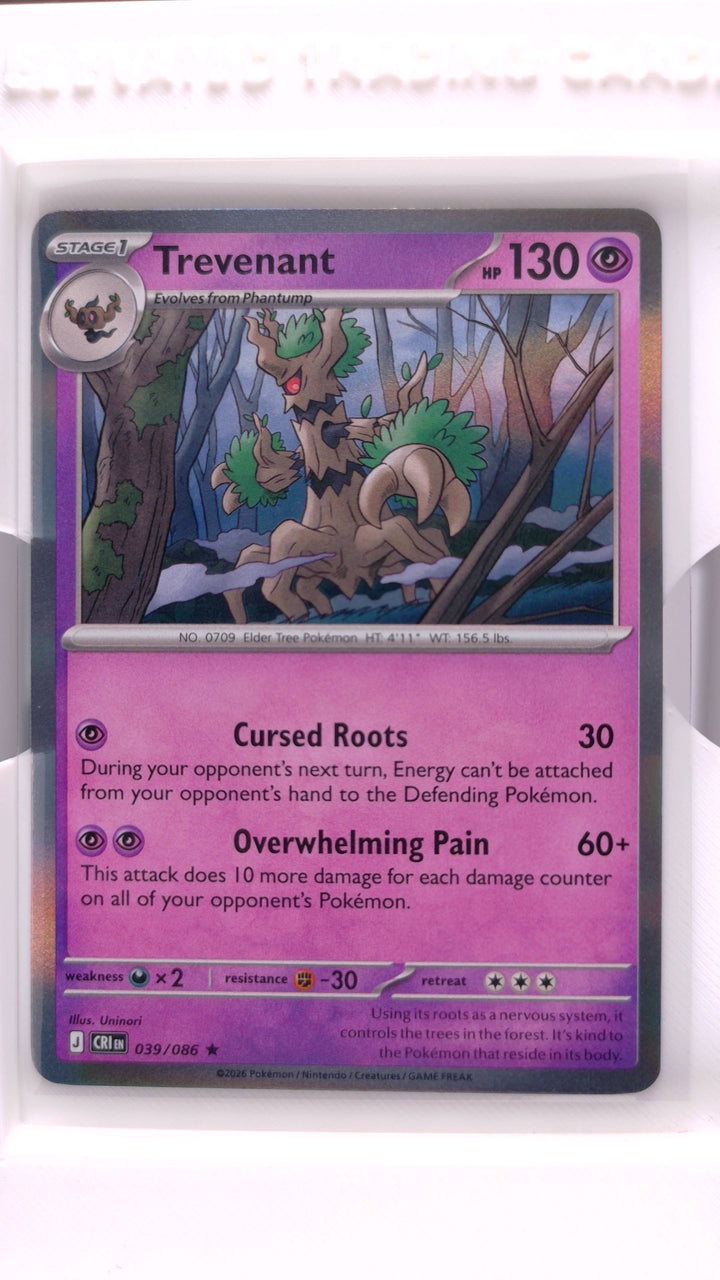 Pokémon: Mega Evolution — Chaos Rising Trevenant #039/086 Rare Holo — Front