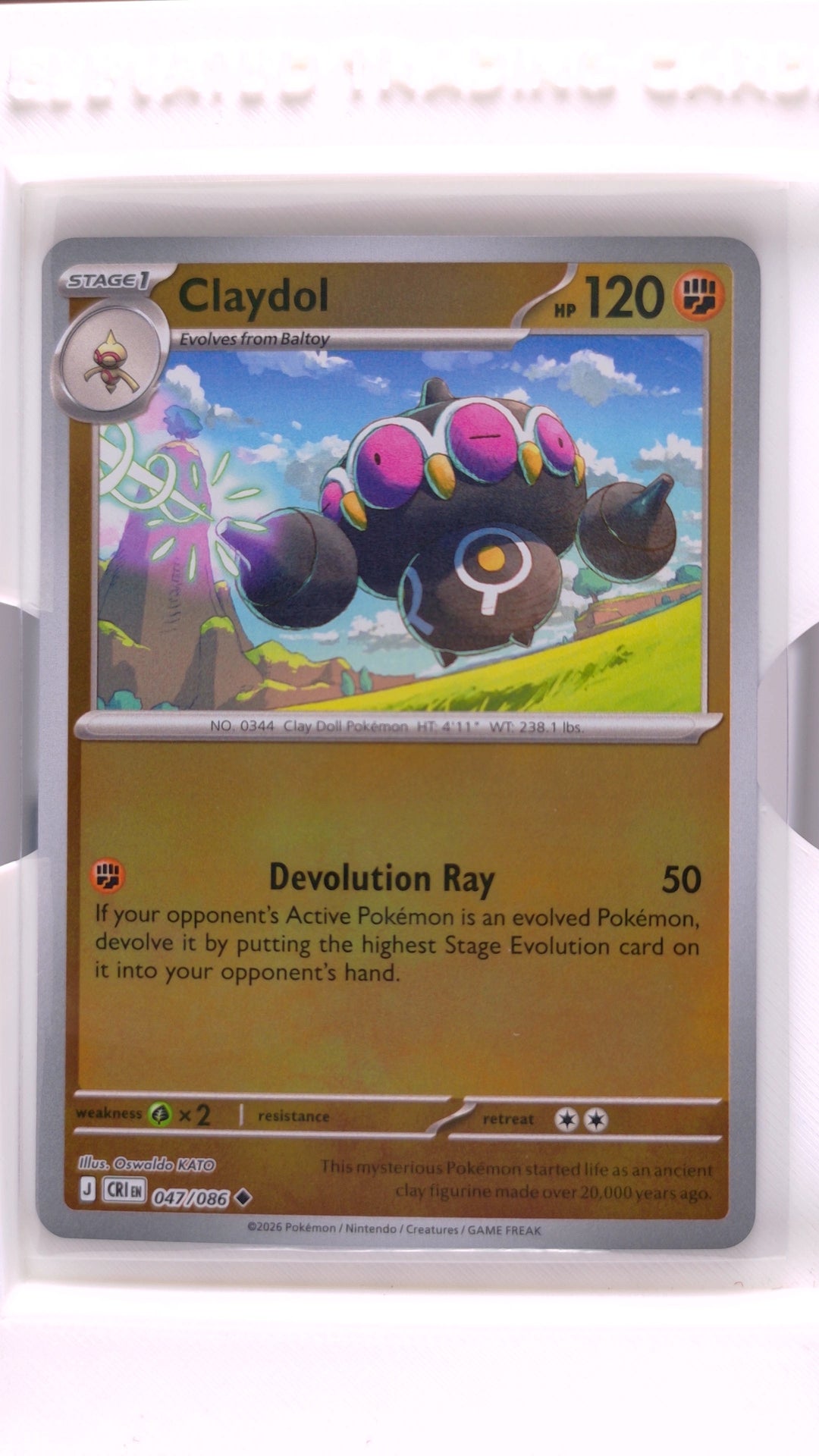 #47 Claydol Reverse Holo Uncommon - front