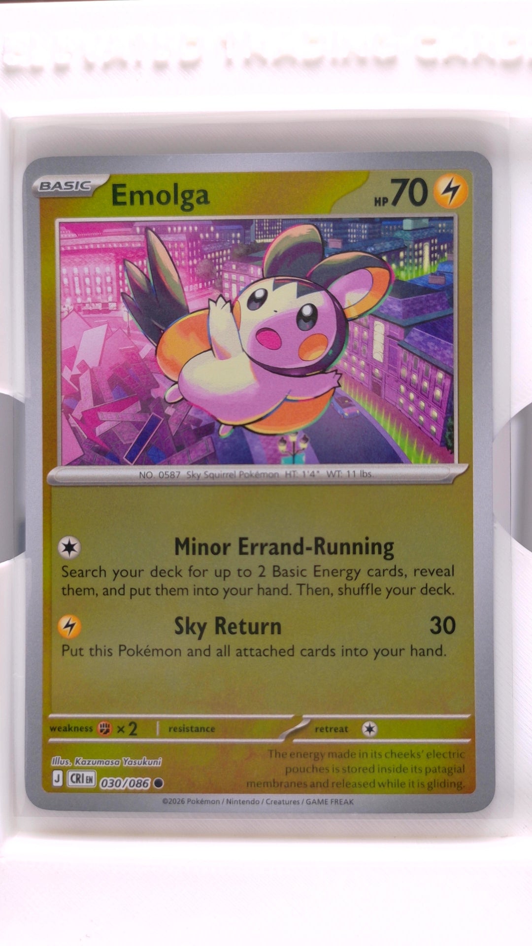 #30 Emolga Reverse Holo Common - front