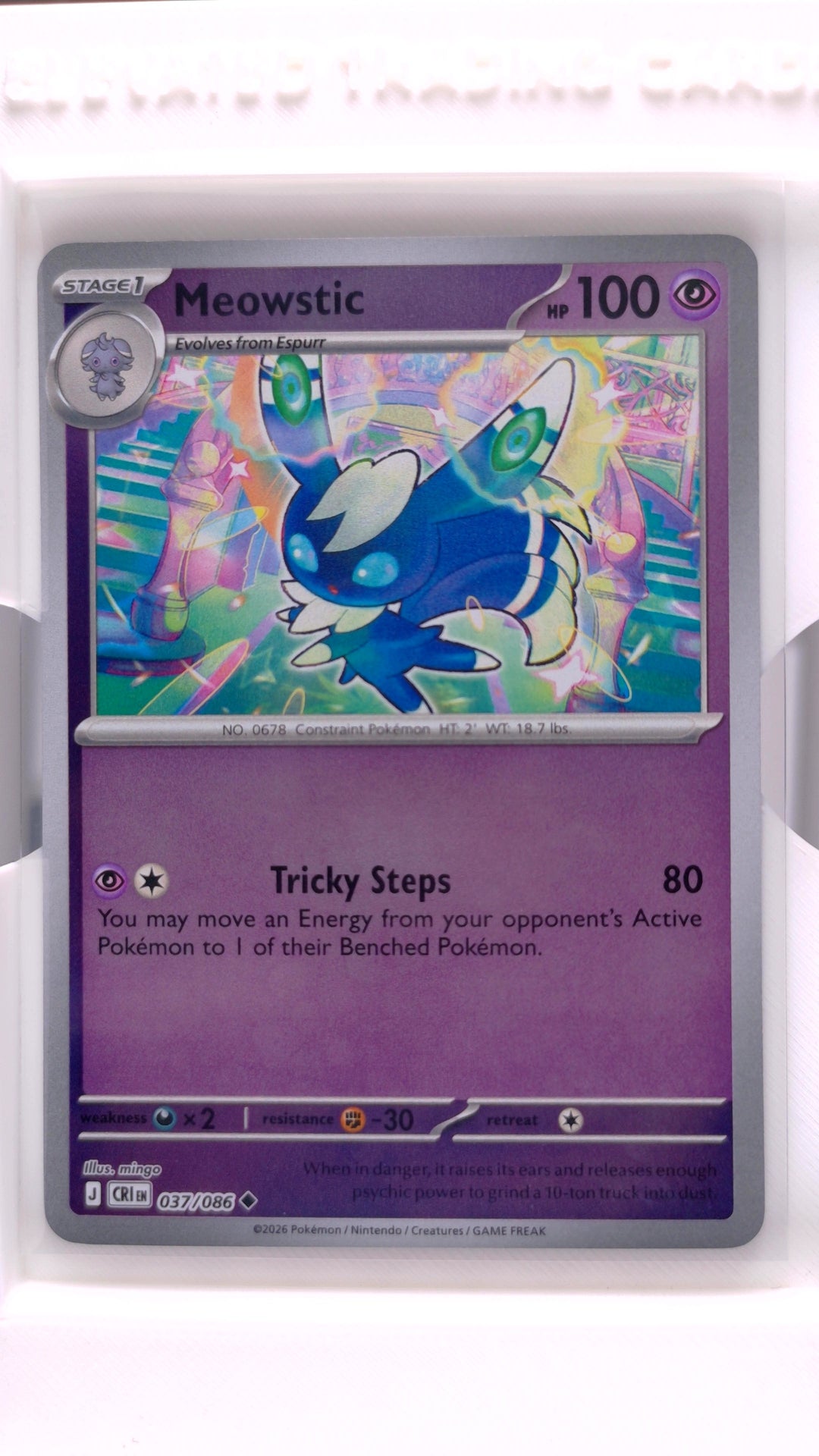 #37 Meowstic Reverse Holo Uncommon - front