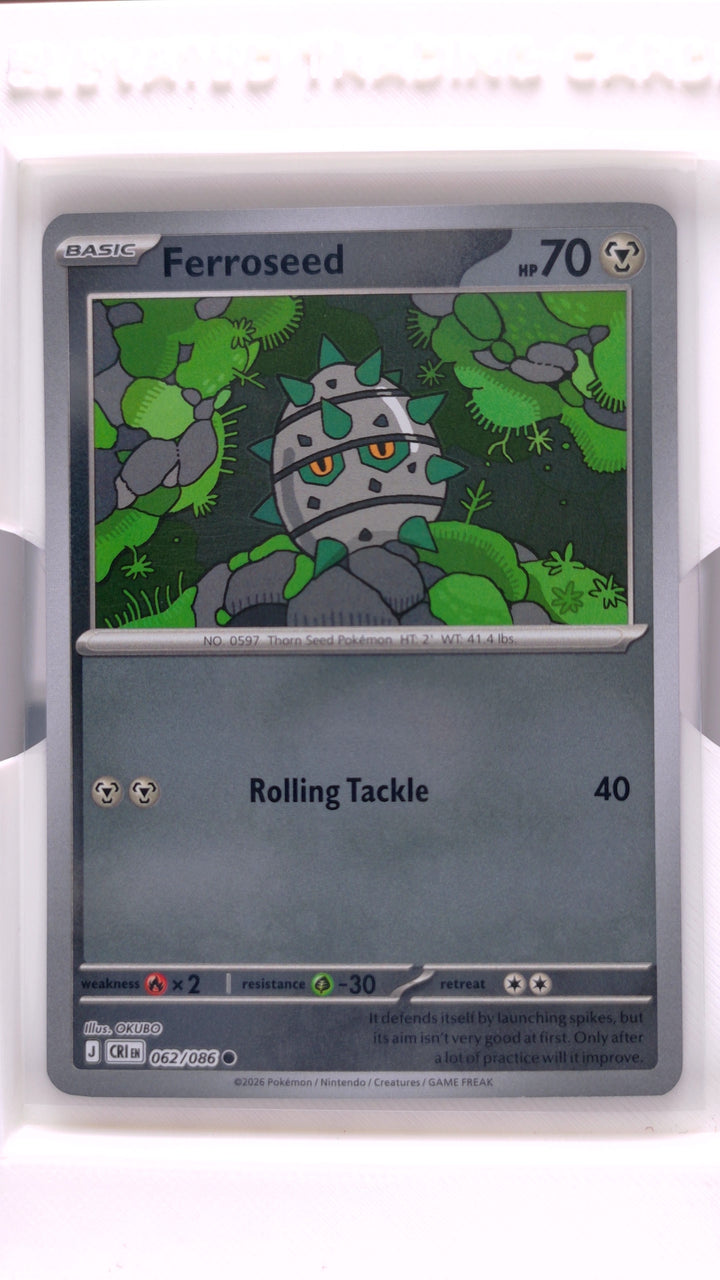 Pokémon: Mega Evolution — Chaos Rising Ferroseed #062/086 Common Reverse Holo — Front