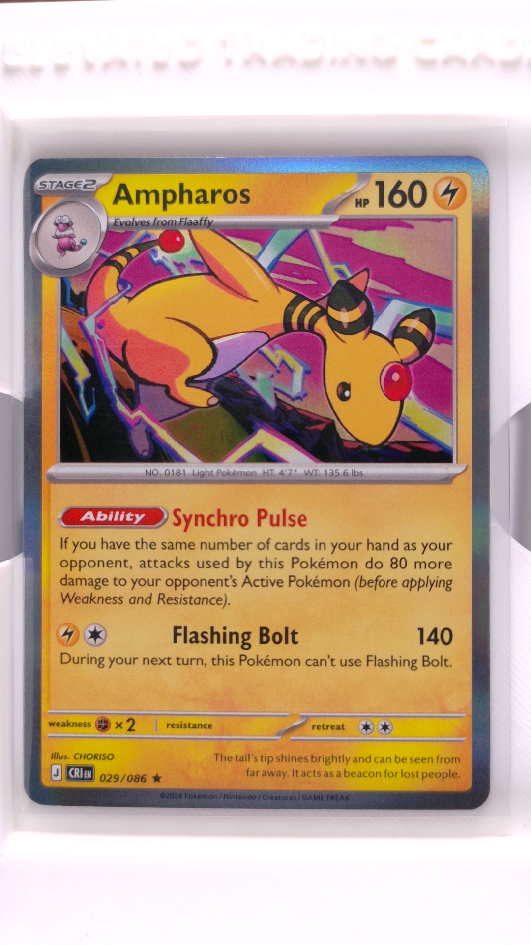 #29 Ampharos Holo Rare - front