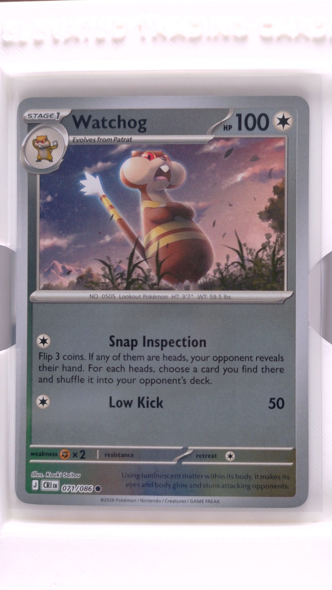 #71 Watchog Reverse Holo Common - front