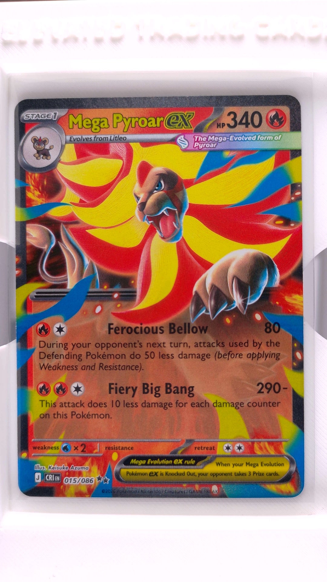 #15 Mega Pyroar ex Double Rare - front