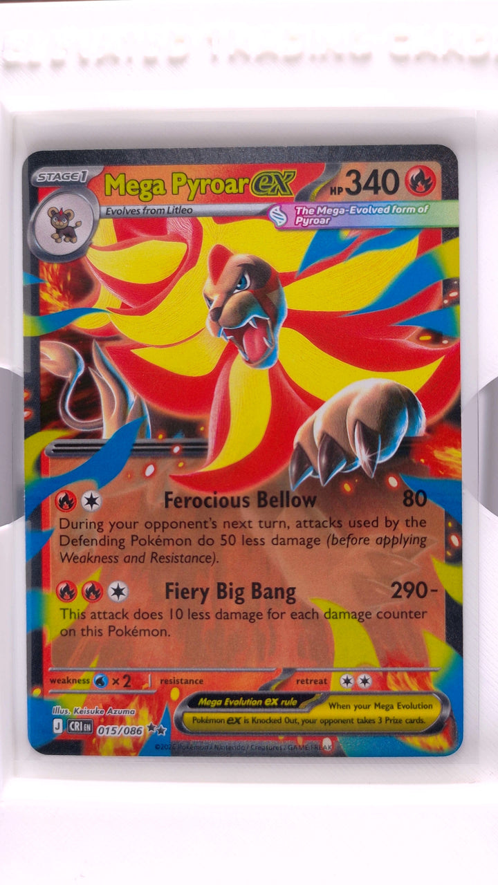 Pokémon: Mega Evolution — Chaos Rising Mega Pyroar ex #015/086 Double Rare — Front