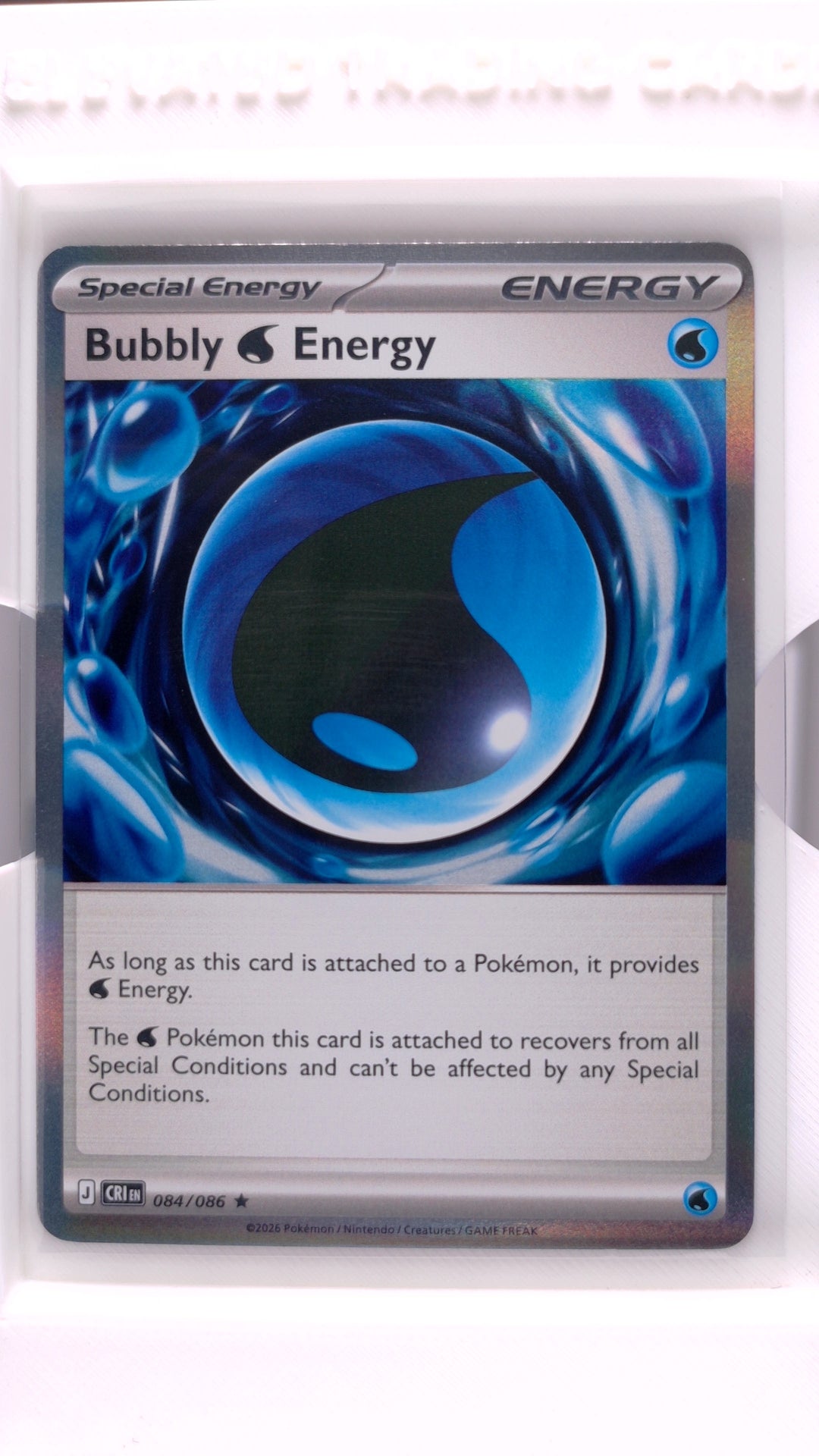 #84 Bubbly Water Energy Holo Rare - front