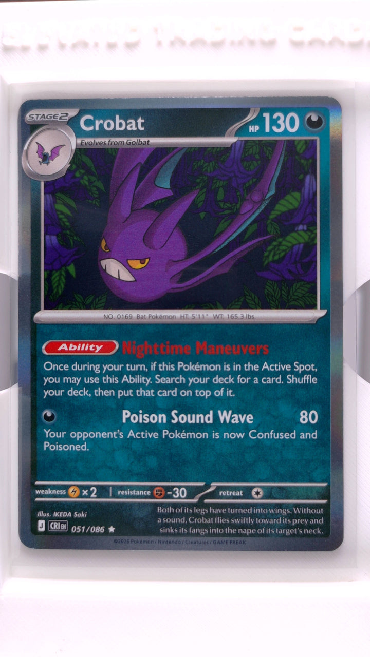 Pokémon: Mega Evolution — Chaos Rising Crobat #051/086 Rare Holo — Front