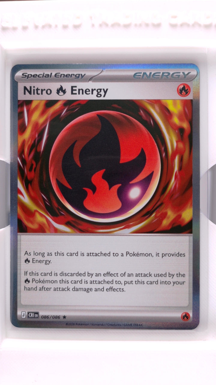 Pokémon: Mega Evolution — Chaos Rising Nitro Fire Energy #086/086 Rare Holo — Front