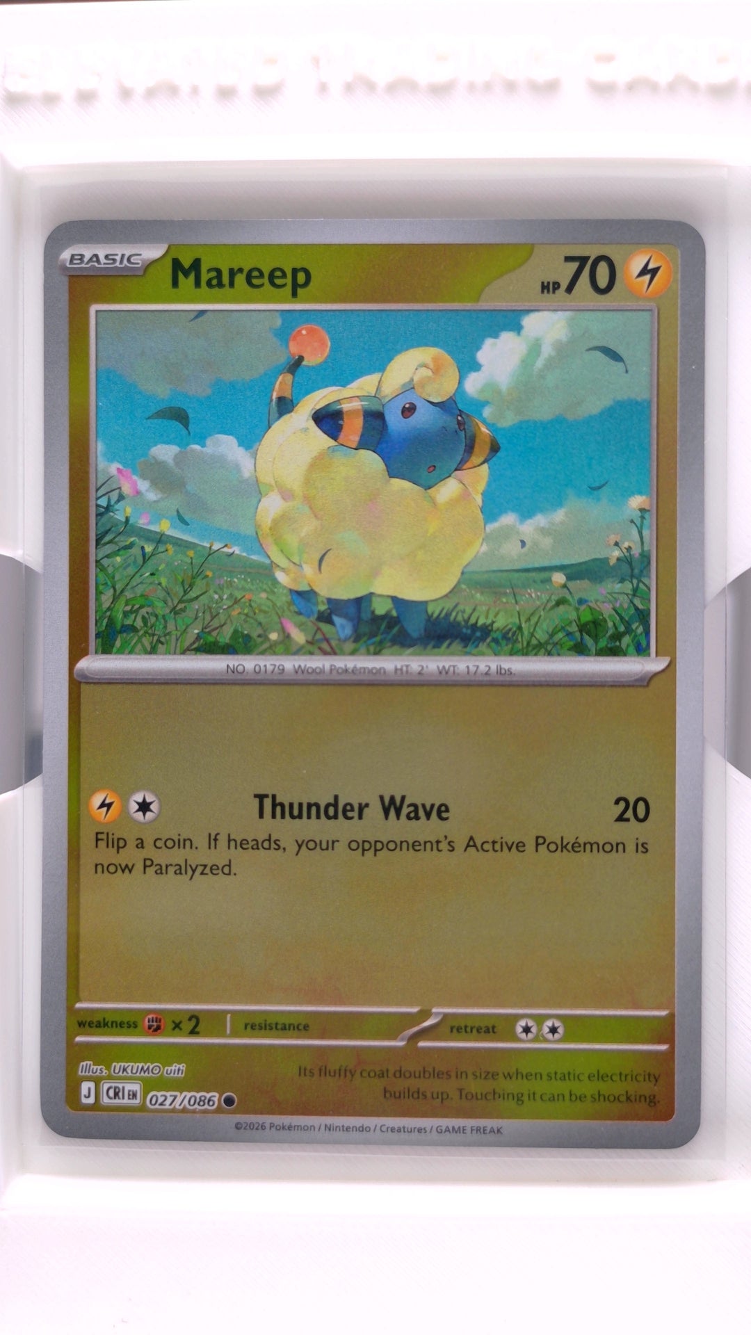 #27 Mareep Reverse Holo Common - front