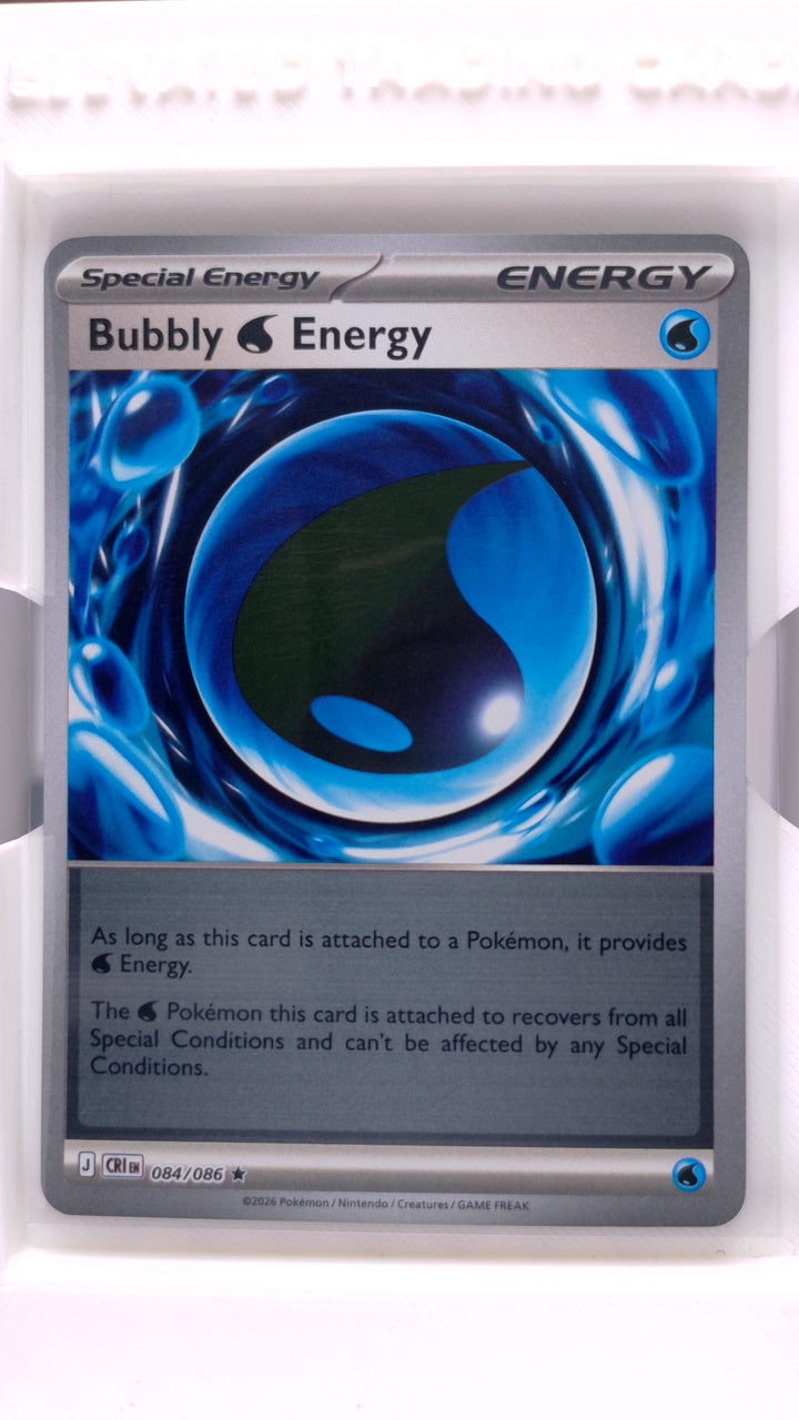 Pokémon: Mega Evolution — Chaos Rising Bubbly Water Energy #084/086 Rare Reverse Holo — Front