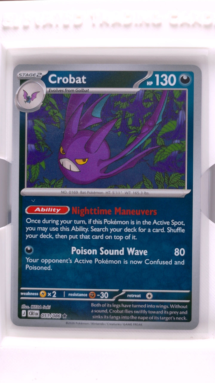 Pokémon: Mega Evolution — Chaos Rising Crobat #051/086 Rare Reverse Holo — Front