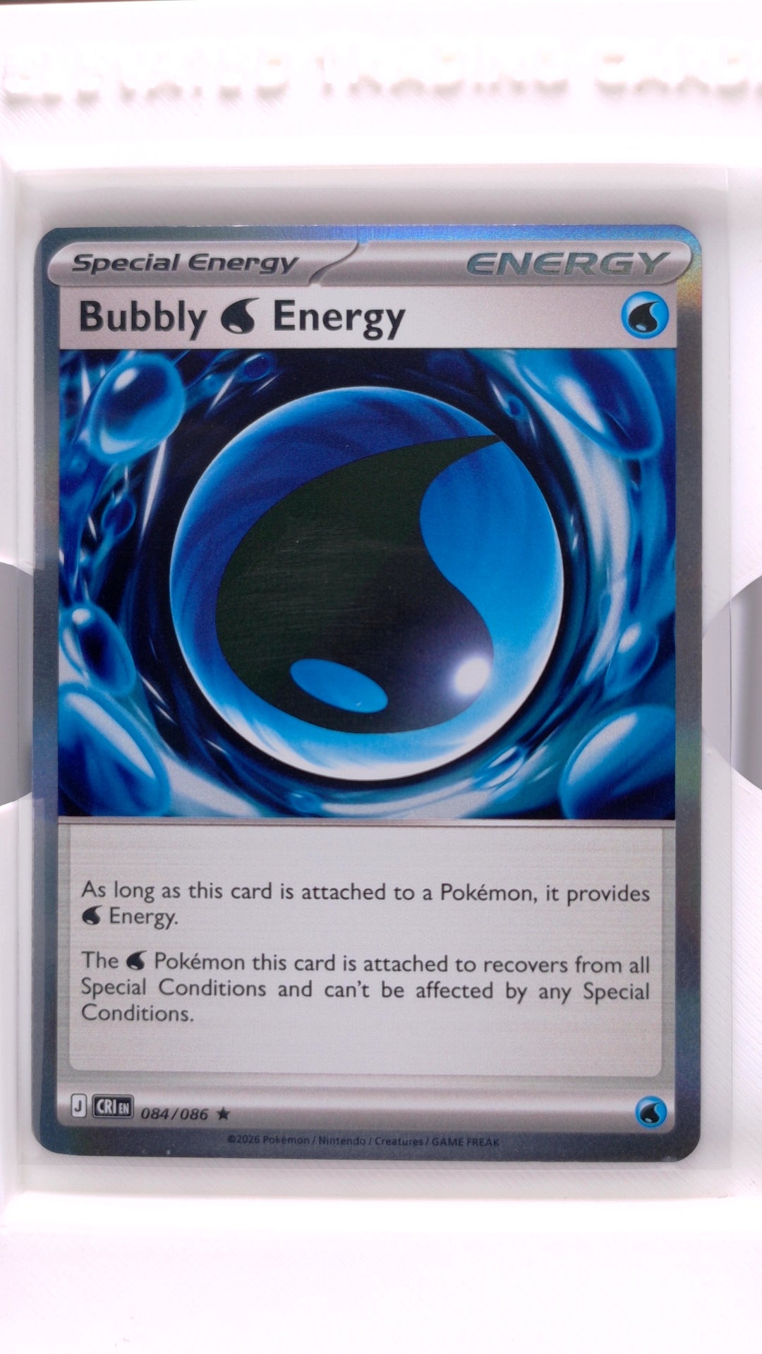 #84 Bubbly Water Energy Holo Rare - front