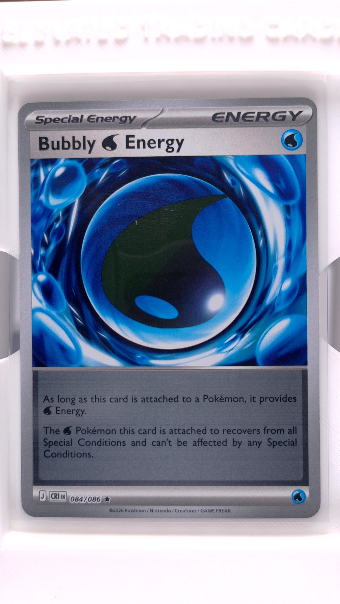 #84 Bubbly Water Energy Reverse Holo Rare - front