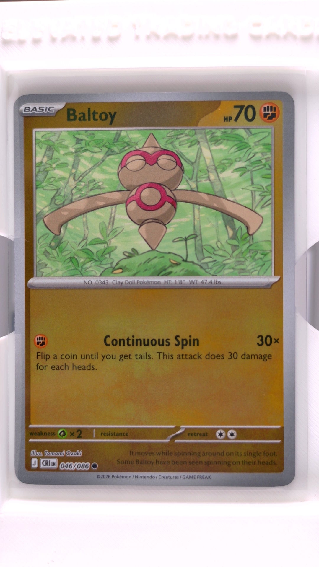 #46 Baltoy Reverse Holo Common - front