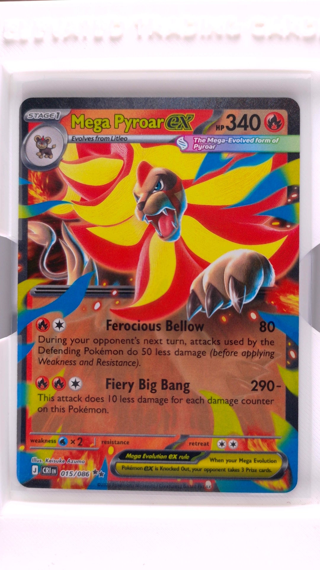 #15 Mega Pyroar ex Double Rare - front