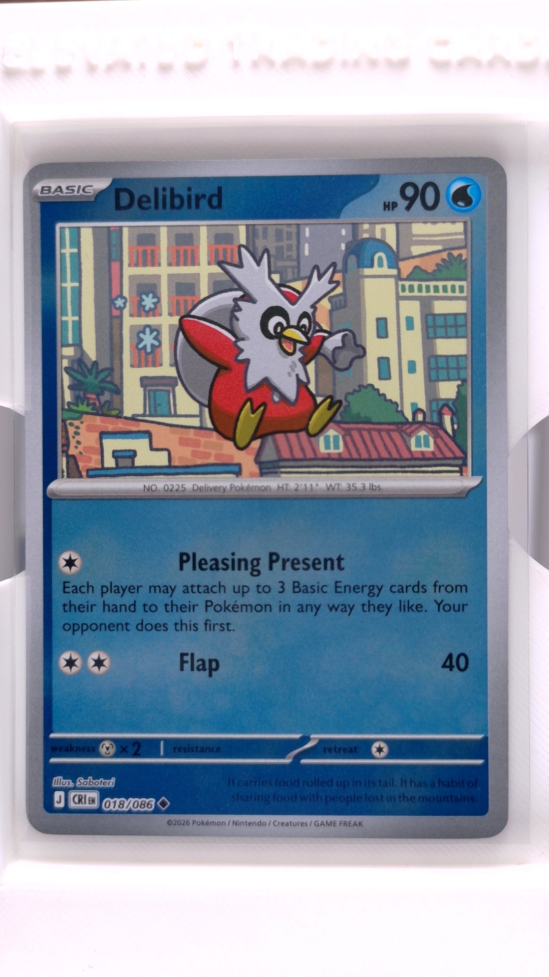 #18 Delibird Reverse Holo Uncommon - front