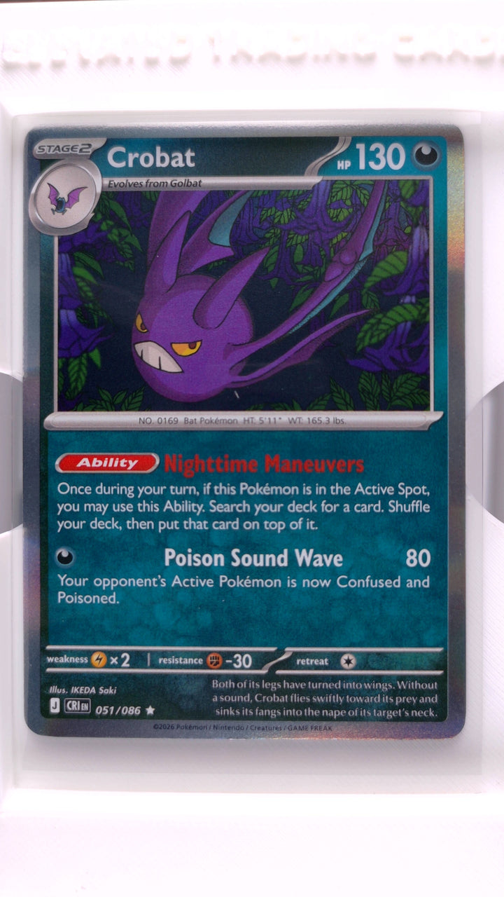 Pokémon: Mega Evolution — Chaos Rising Crobat #051/086 Rare Holo — Front