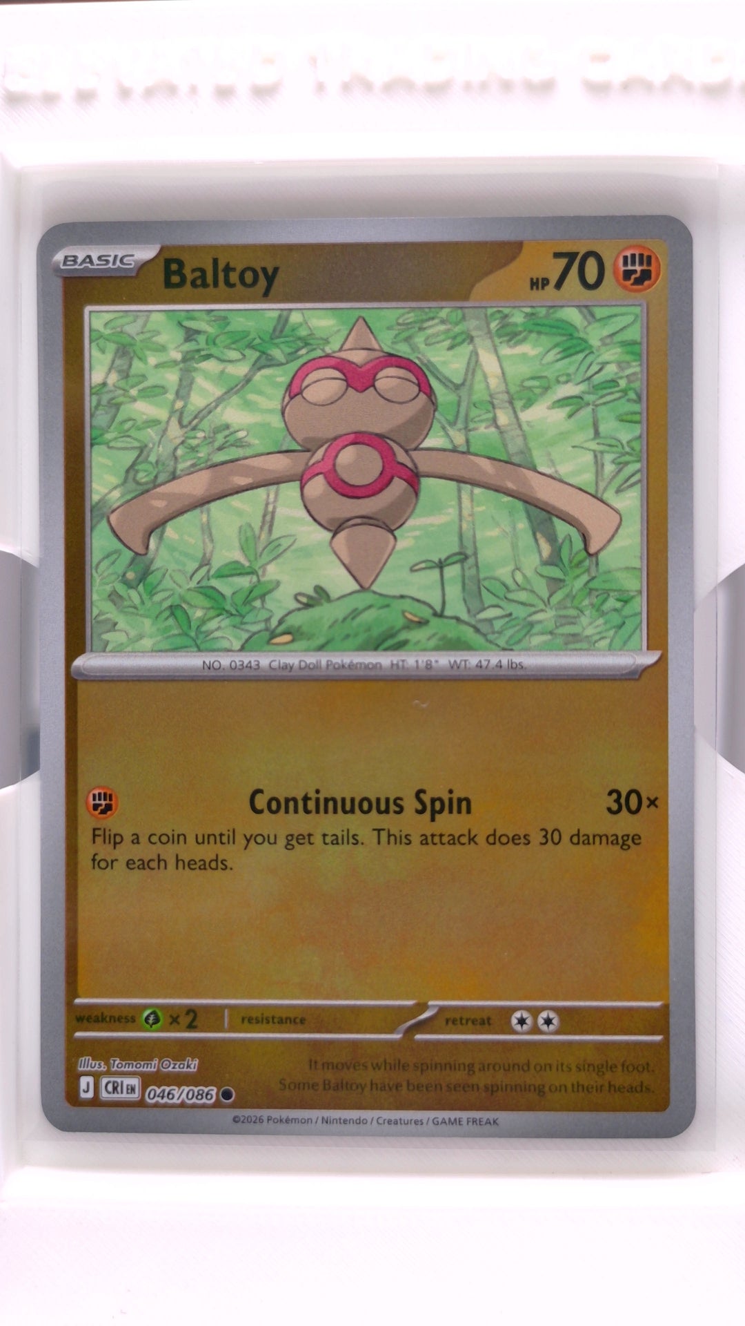 #46 Baltoy Reverse Holo Common - front