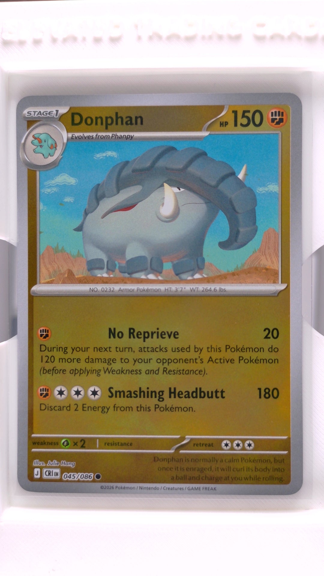 #45 Donphan Reverse Holo Common - front