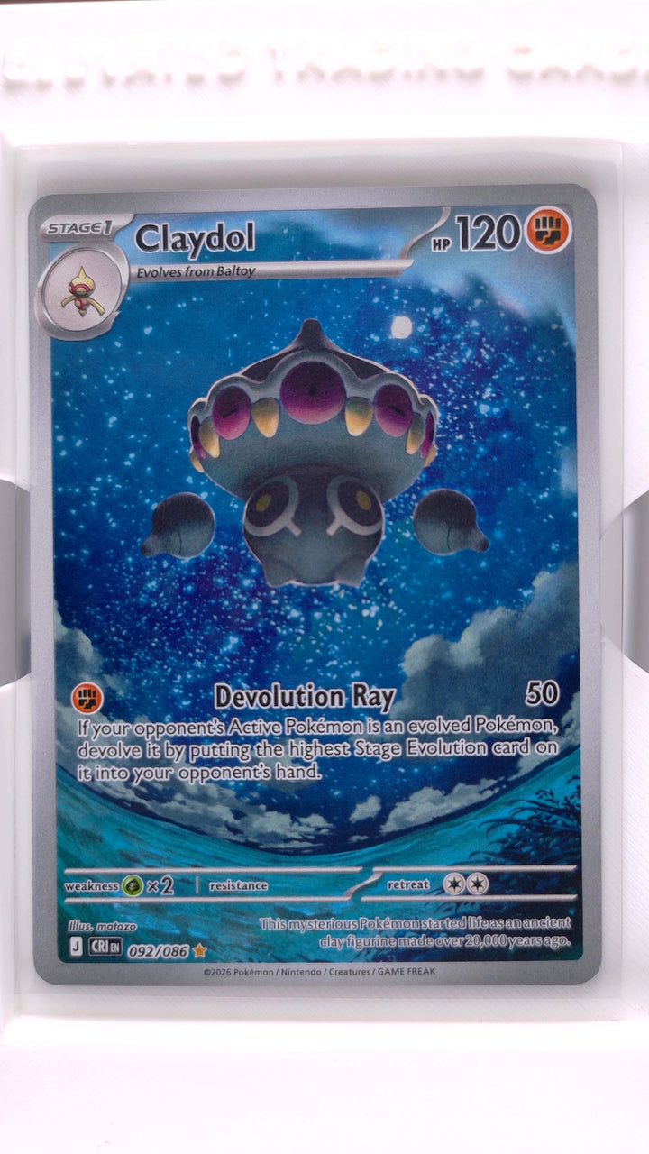Pokémon: Mega Evolution — Chaos Rising Claydol #092/086 Illustration Rare — Front