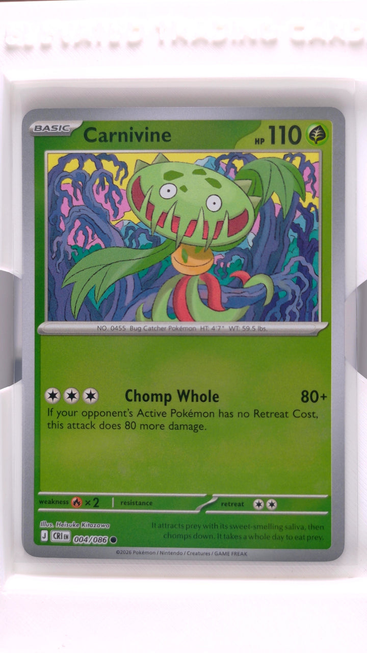 Pokémon: Mega Evolution — Chaos Rising Carnivine #004/086 Common Reverse Holo — Front
