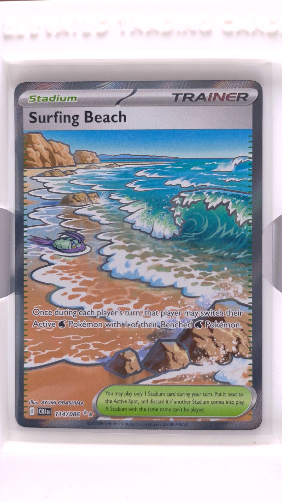 #114 Surfing Beach Ultra Rare - front