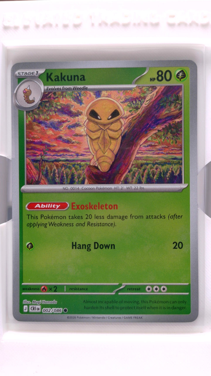 Pokémon: Mega Evolution — Chaos Rising Kakuna #002/086 Common Reverse Holo — Front