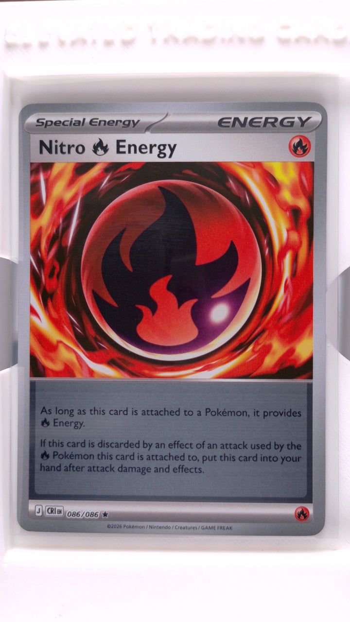 Pokémon: Mega Evolution — Chaos Rising Nitro Fire Energy #086/086 Rare Reverse Holo — Front