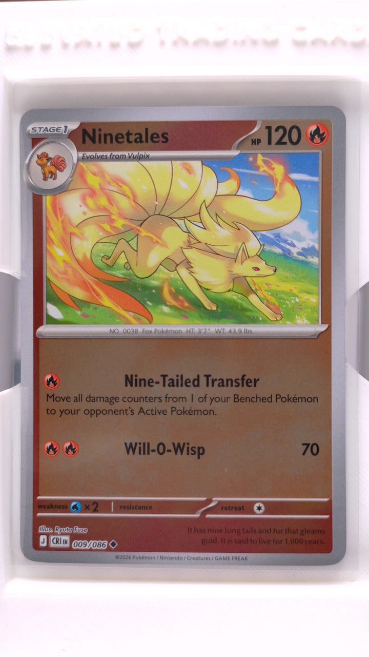 Pokémon: Mega Evolution — Chaos Rising Ninetales #009/086 Uncommon Reverse Holo — Front