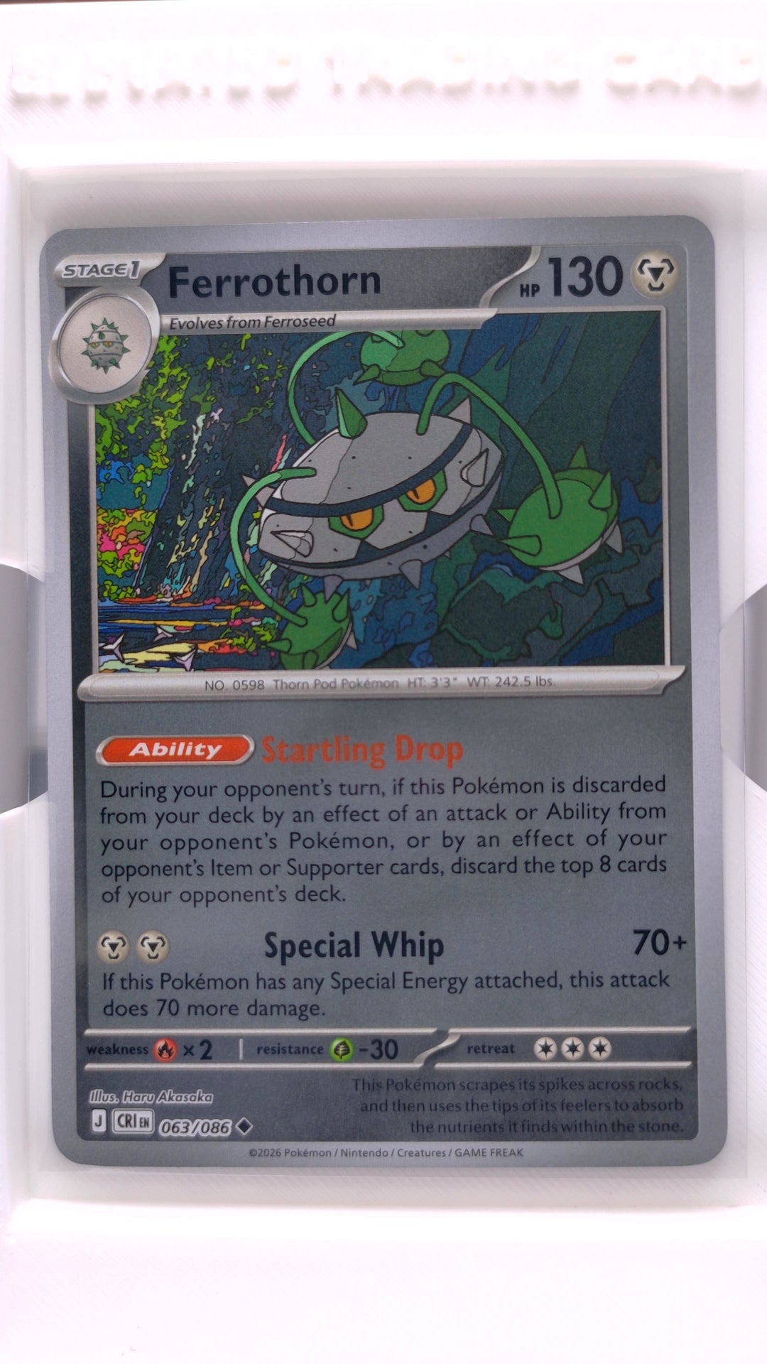 #63 Ferrothorn Reverse Holo Uncommon - front