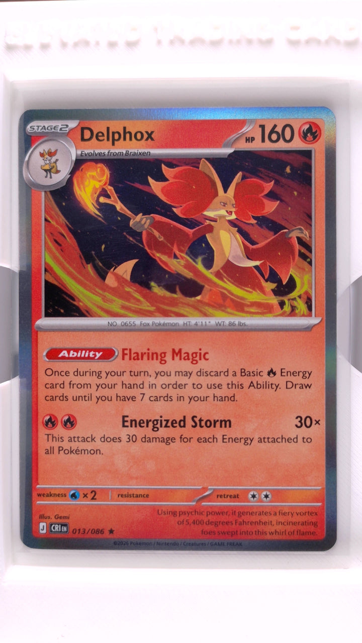 Pokémon: Mega Evolution — Chaos Rising Delphox #013/086 Rare Holo — Front