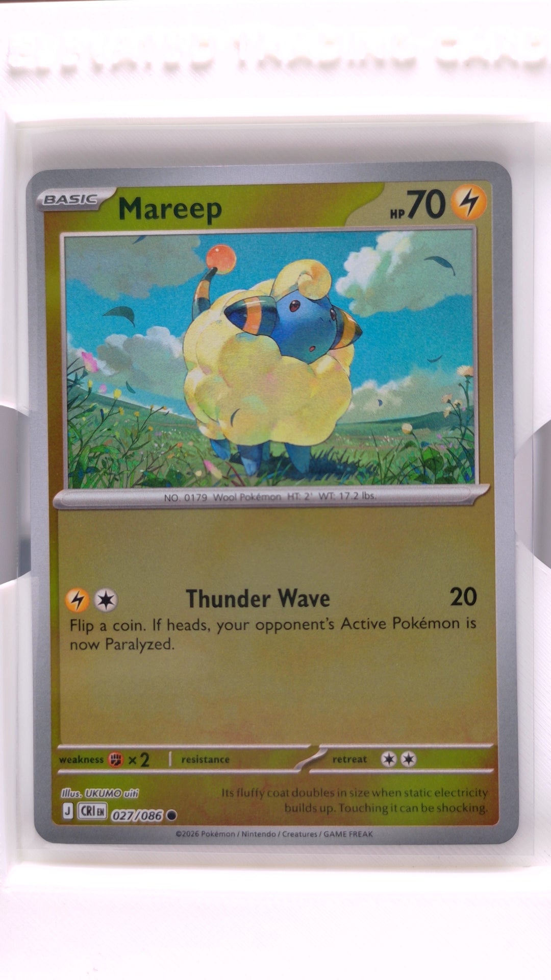 #27 Mareep Reverse Holo Common - front