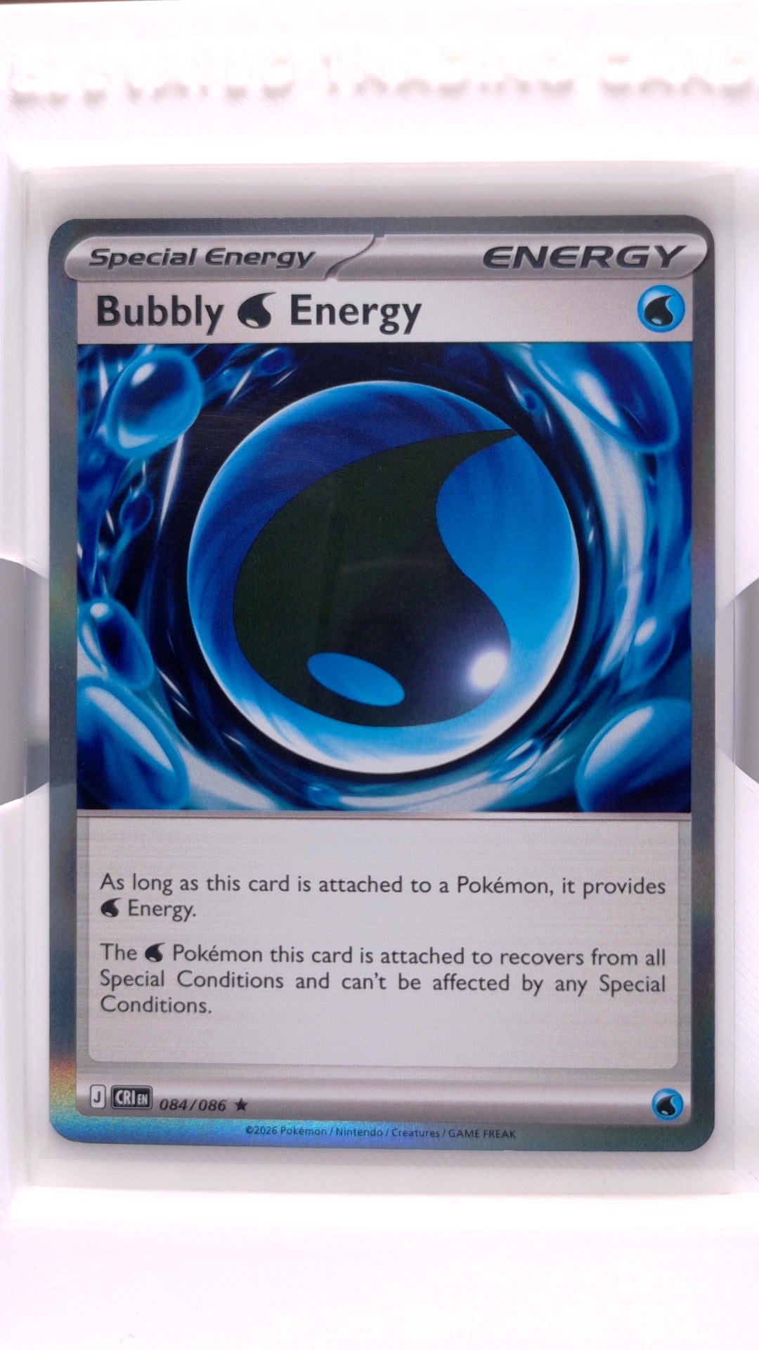 #84 Bubbly Water Energy Holo Rare - front