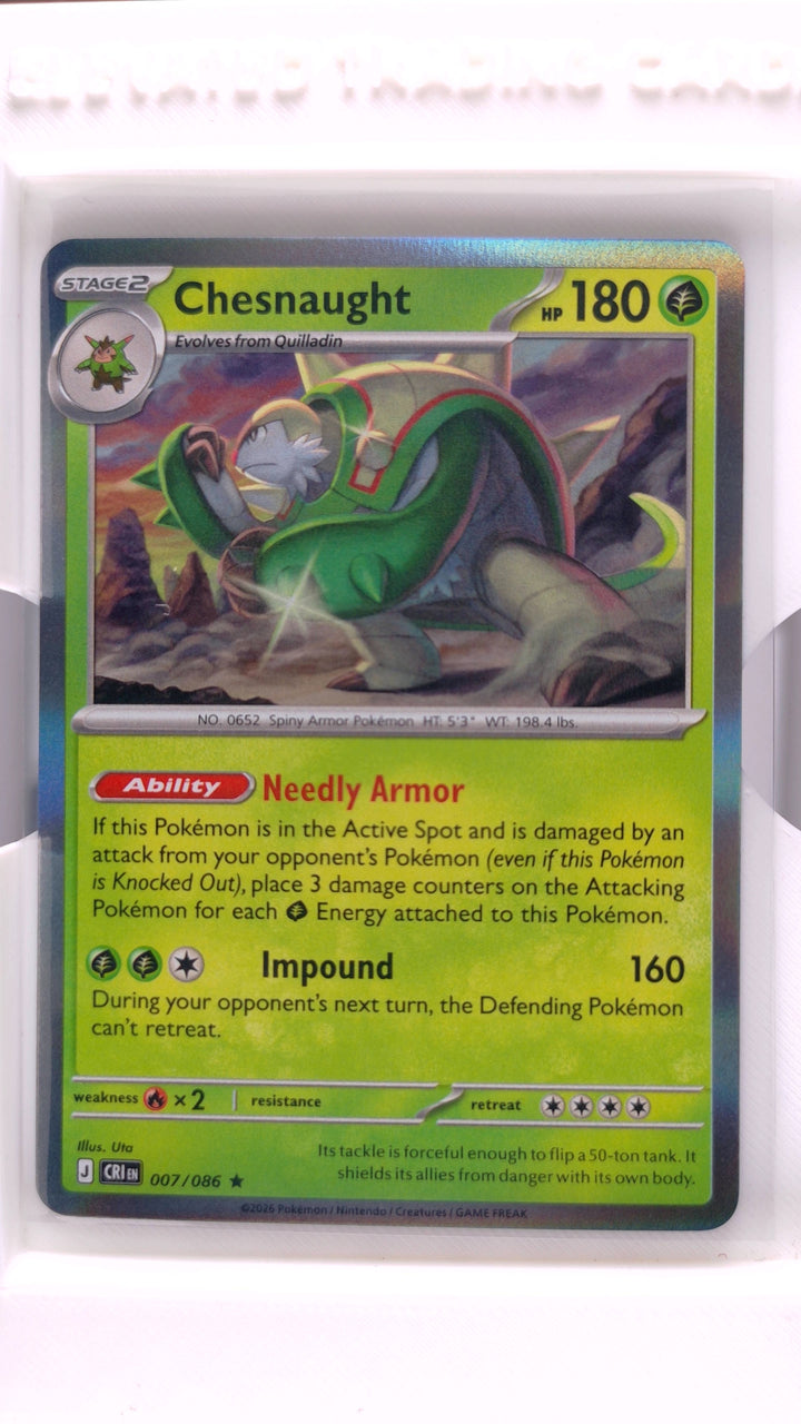 Pokémon: Mega Evolution — Chaos Rising Chesnaught #007/086 Rare Holo — Front