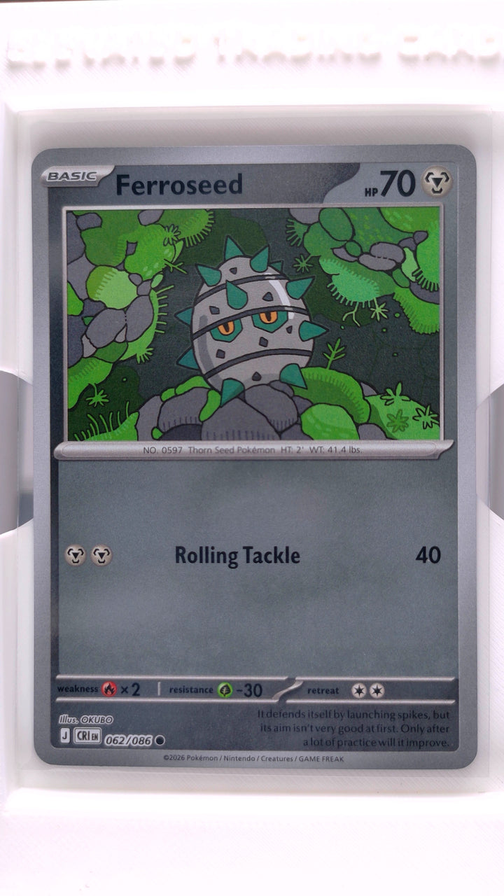 Pokémon: Mega Evolution — Chaos Rising Ferroseed #062/086 Common Reverse Holo — Front