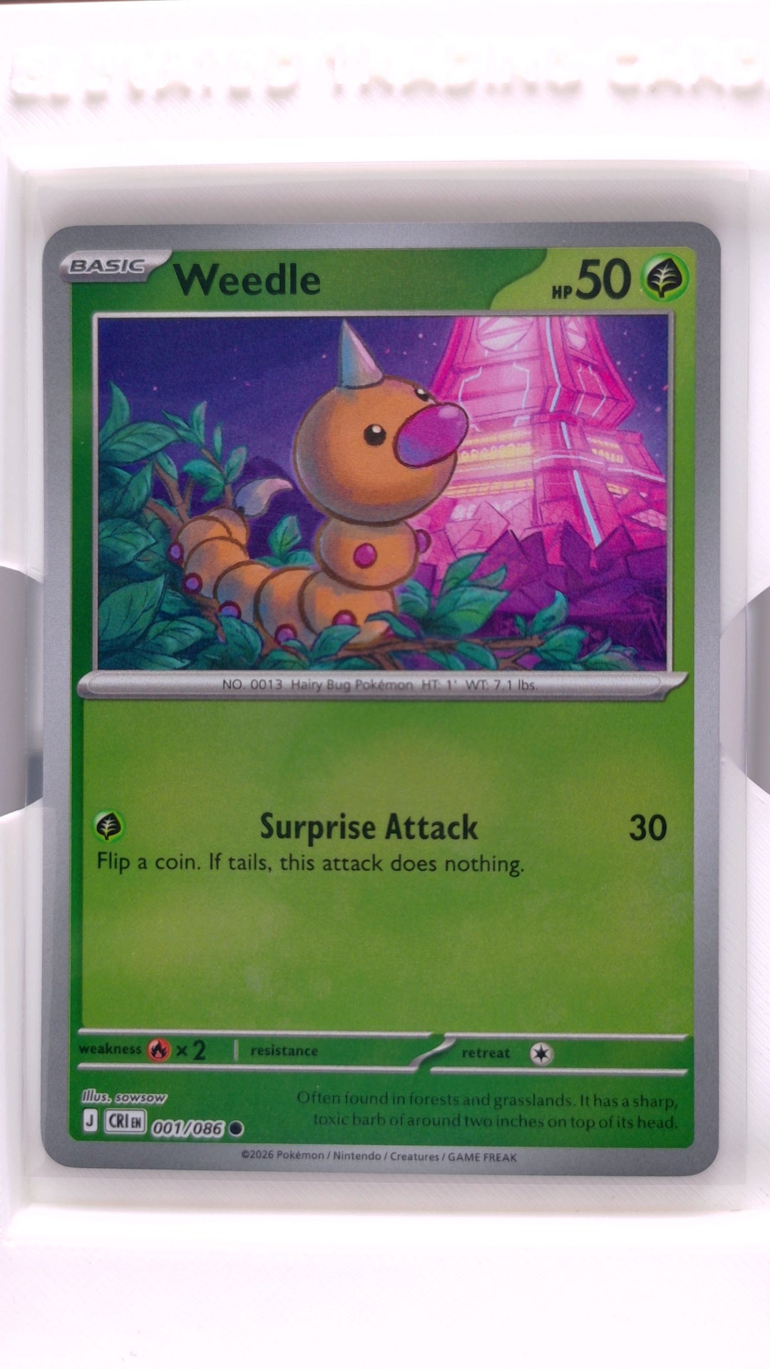 #1 Weedle Reverse Holo Common - front