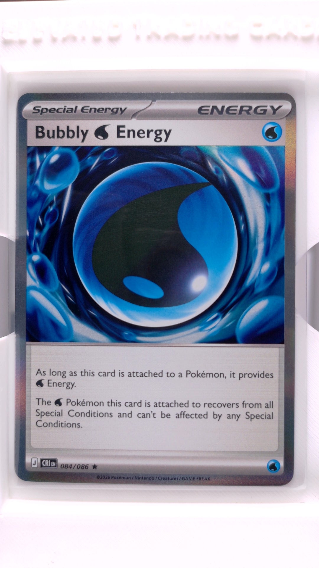 #84 Bubbly Water Energy Holo Rare - front