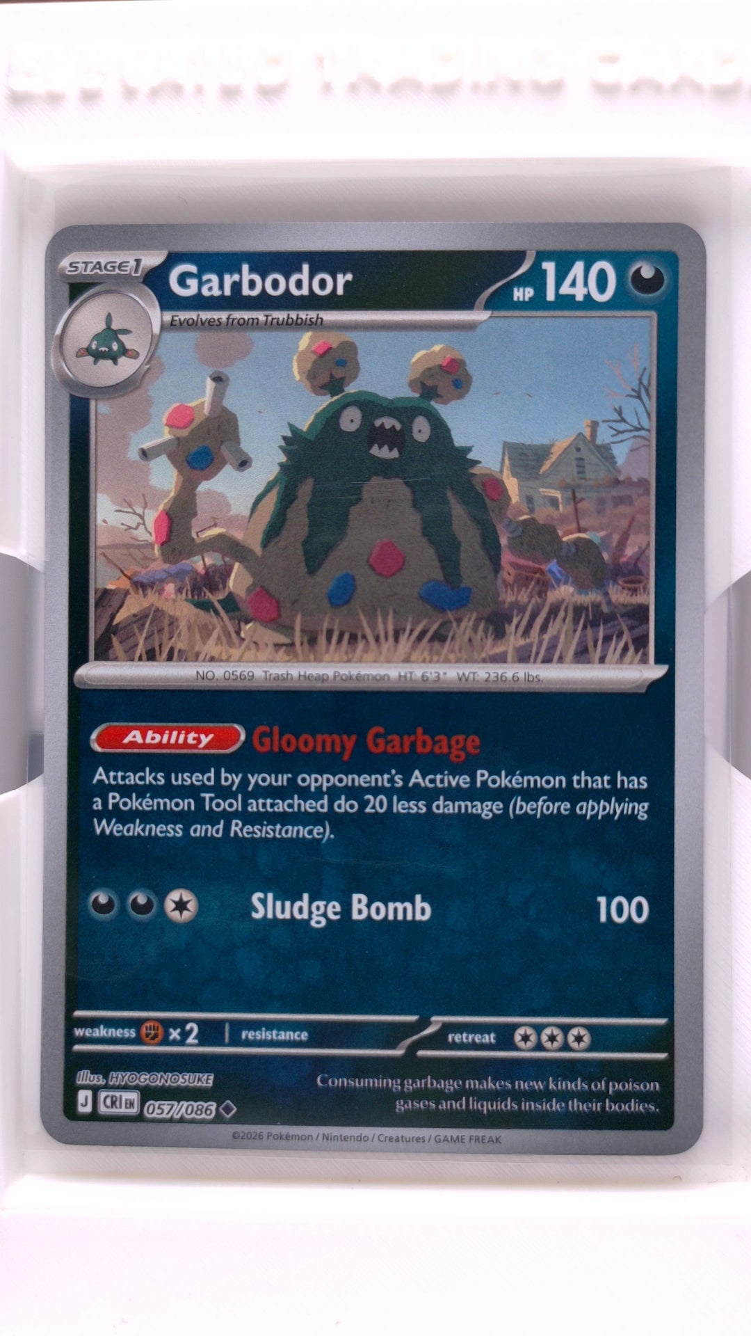 #57 Garbodor Reverse Holo Uncommon - front