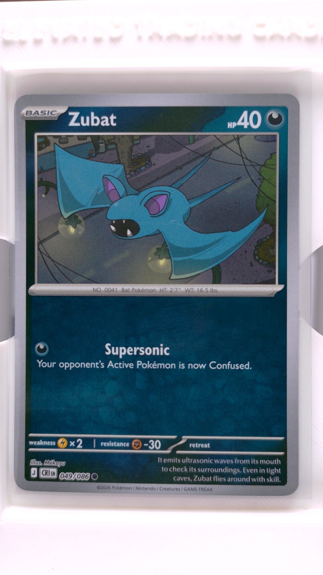 #49 Zubat Reverse Holo Common - front